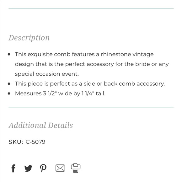 Allure Bridal Hairpiece with Pearls. - Picture 5 of 7